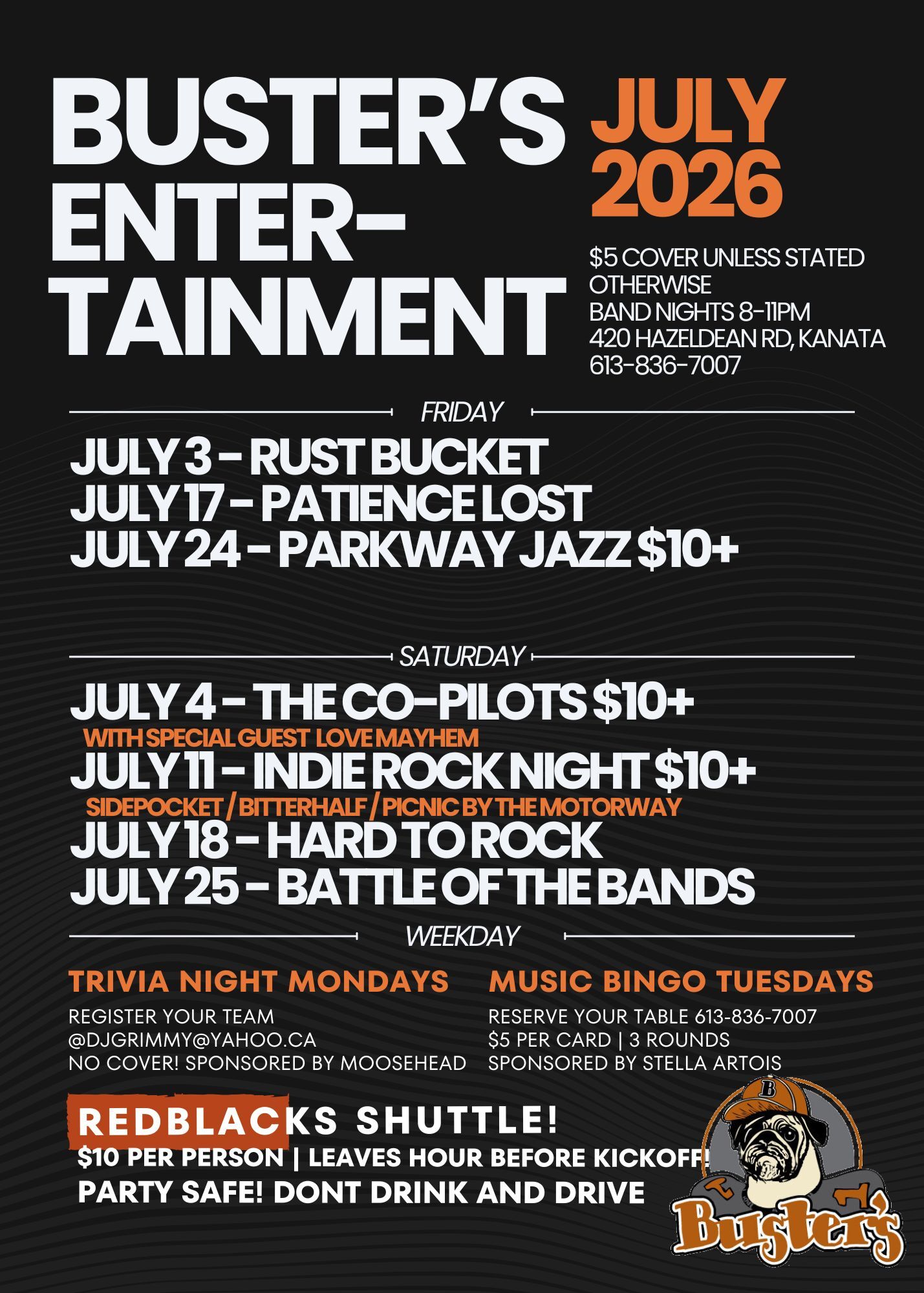 July LineUp 2026