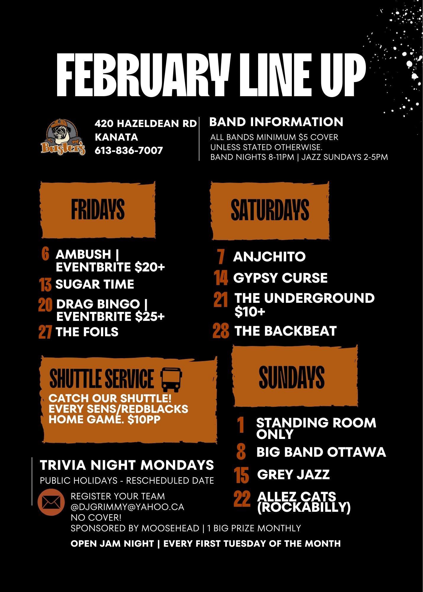 February 2026 Line Up