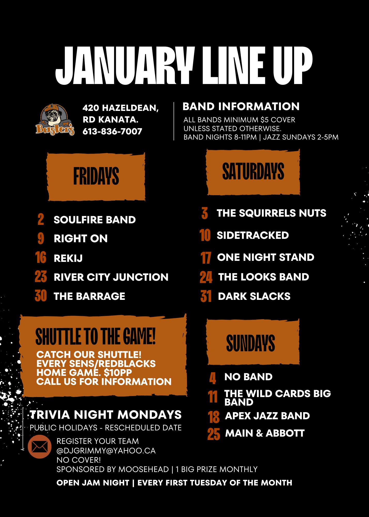 January 2026 Line Up