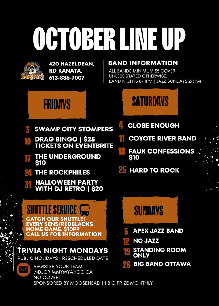 October 2025 Line up