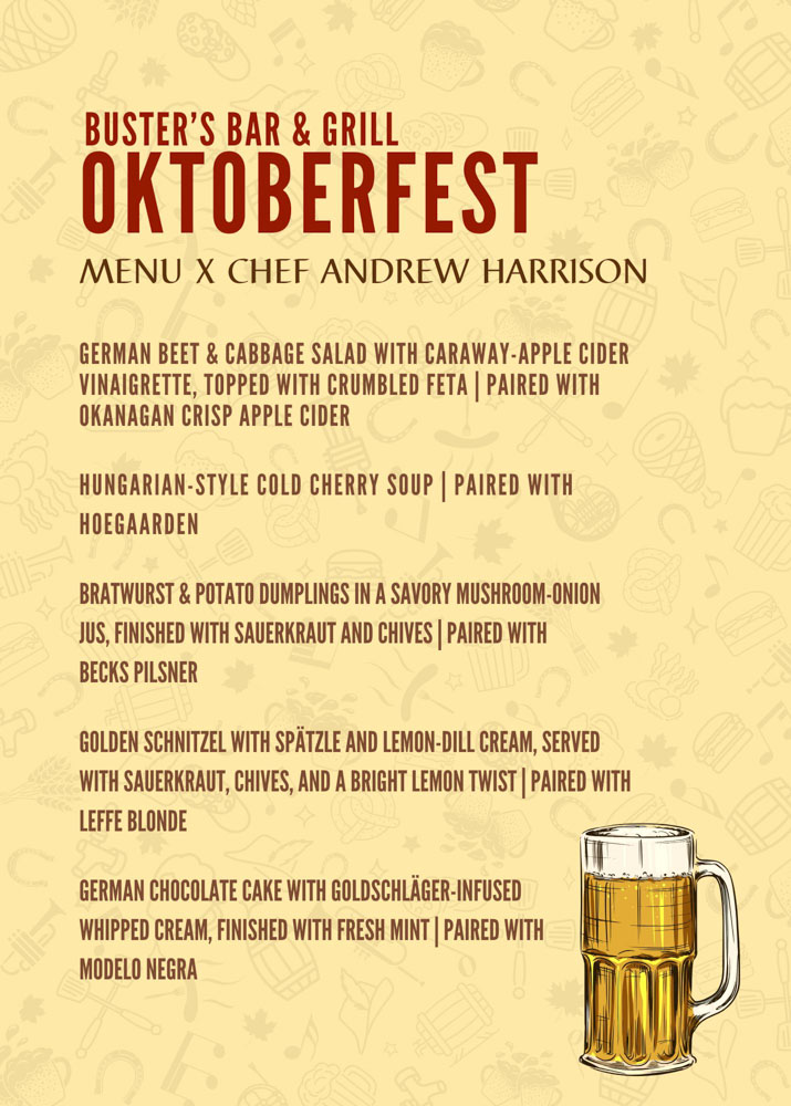 Oktoberfest Menu