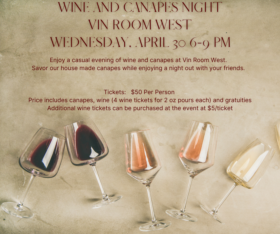 Wine and Canapes Night - Apr 30