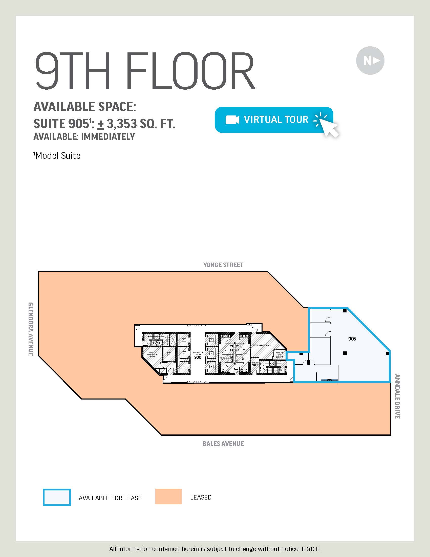 Embedded pinch zoomable floorplan of 9th Floor